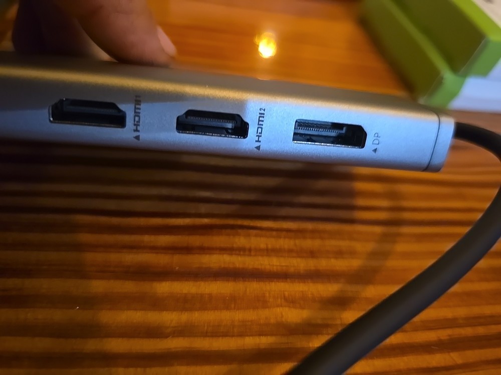 8-in-1 USB-C Hub with HDMI, DP, USB 2.0, VGA, and PD