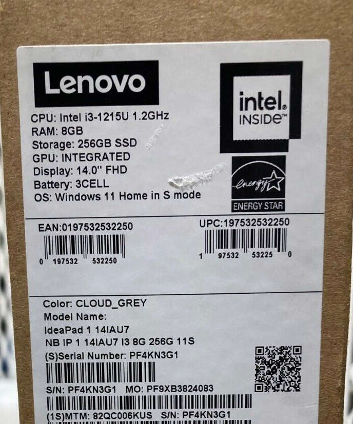 Lenovo 14" FHD Laptop - Core i3, 8GB RAM, 256GB SSD, Windows 11