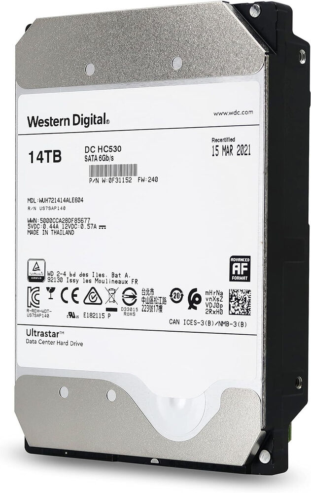 WD Ultrastar DC HC530 14TB 7200RPM Enterprise Hard Drive
