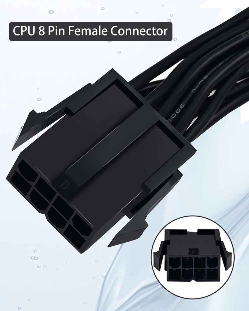 2-Pack CPU 8 Pin Extension Cables for ATX Motherboards