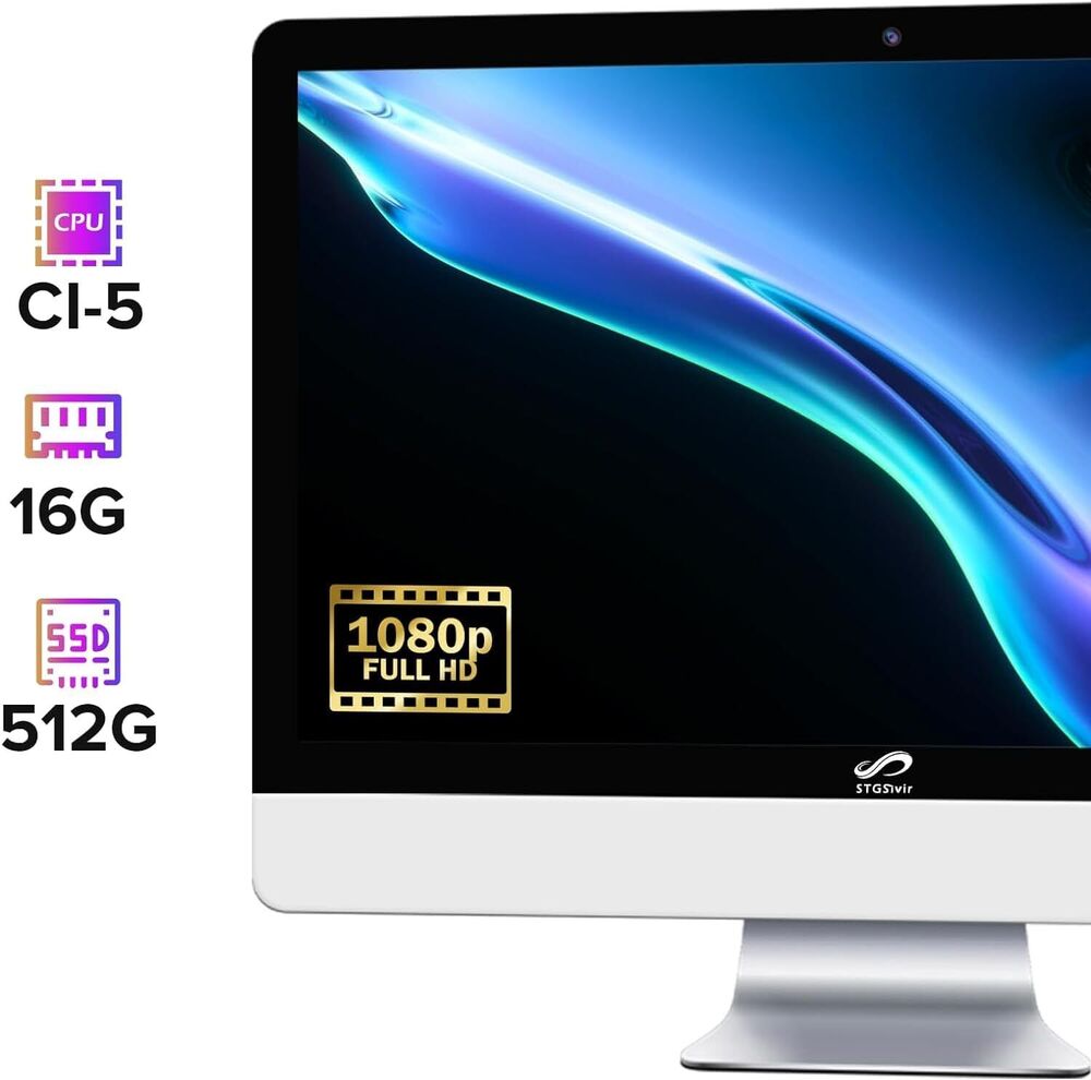 STGSivir All-in-One Computer with 22" LED, Core i5, 512GB SSD, 16GB RAM