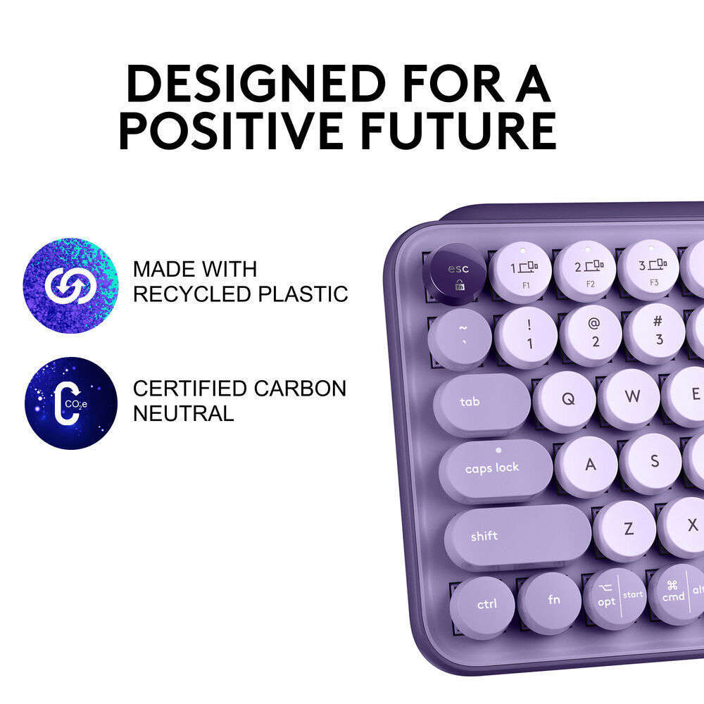 Logitech POP Keys Wireless Mechanical Keyboard - Vibrant & Comfortable Typing Experience