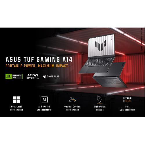 ASUS TUF A14 14" WQXGA 165Hz Gaming Laptop with R9-HX370, 32GB RAM, 2TB SSD, RTX 4060