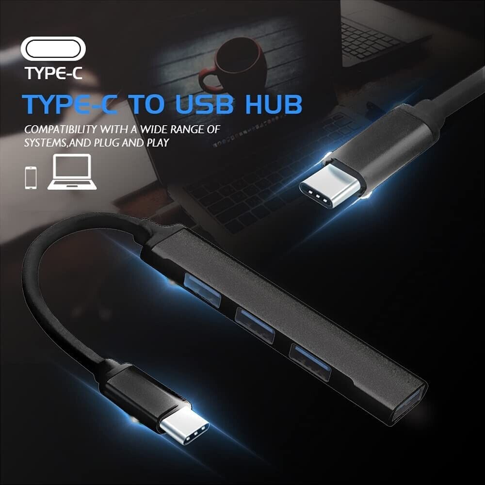 4-Port USB-C Hub Adapter for Multiple Devices