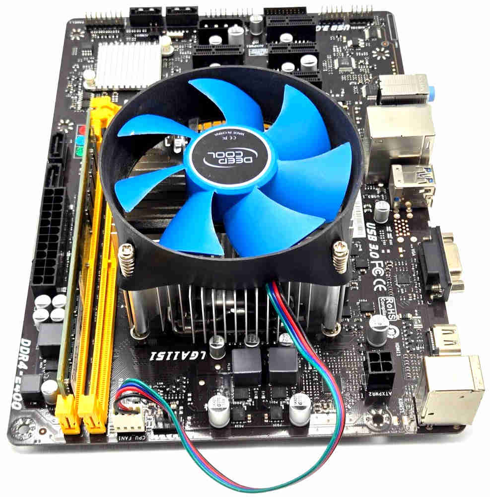 BIOSTAR H110M-BTC Motherboard Bundle with Intel i7-7700 and 8GB DDR4 RAM