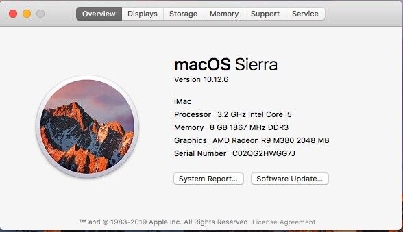 iMac 27 A1419 Late 2015 Logic Board with 2GB AMD Radeon R9 M380 GPU