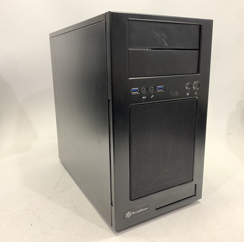 Silverstone TJ08B-E mATX Aluminum Inverse Computer Case with Scratch 5.25 Cover