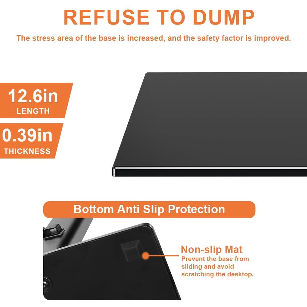Ergonomic Single Monitor Stand with Free Standing Desk Mount, 13"-32" VESA