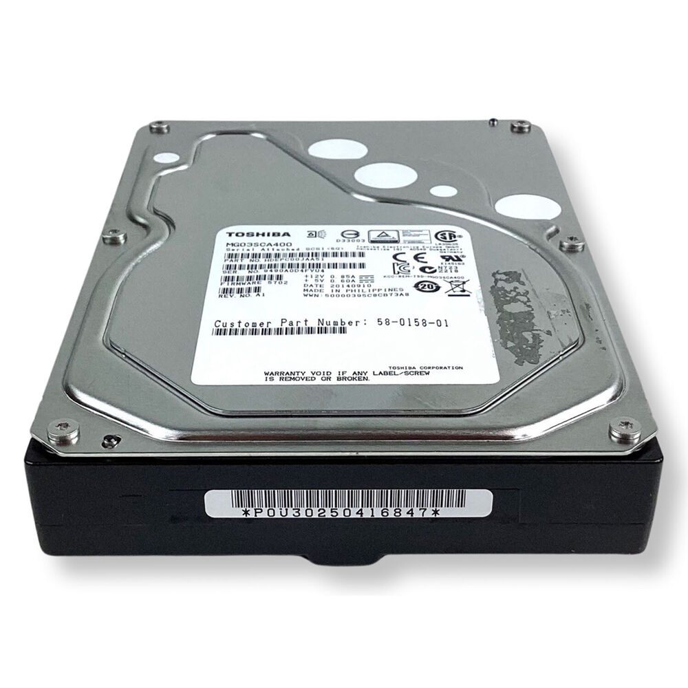 Toshiba MG03SCA400 4TB 7.2K RPM 64MB Cache SAS 6Gb/s Enterprise Hard Drive