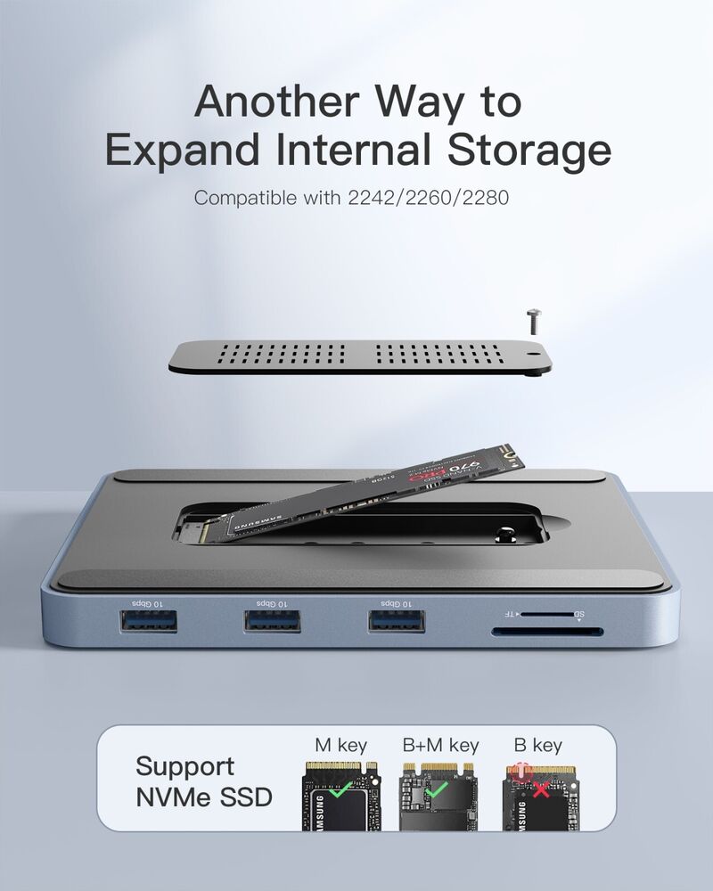 Inateck iMac Docking Station with USB 3.2 Gen 2 for 24-inch iMac 2023