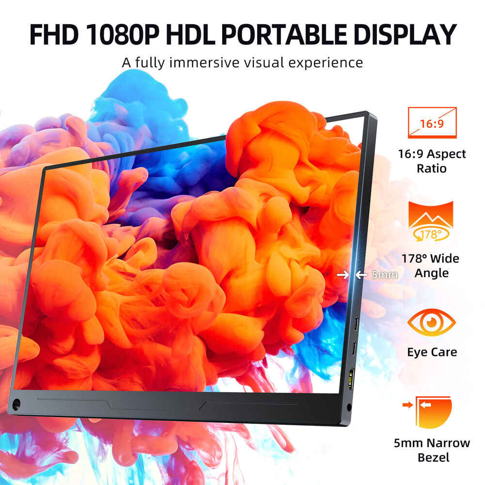 Reconditioned 15.6" UPERFECT 1080P FHD Portable Monitor for Gaming Laptops