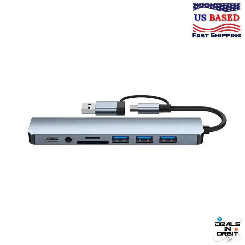USB Type-C to A Adapter Hub for Windows, Mac, and Laptops