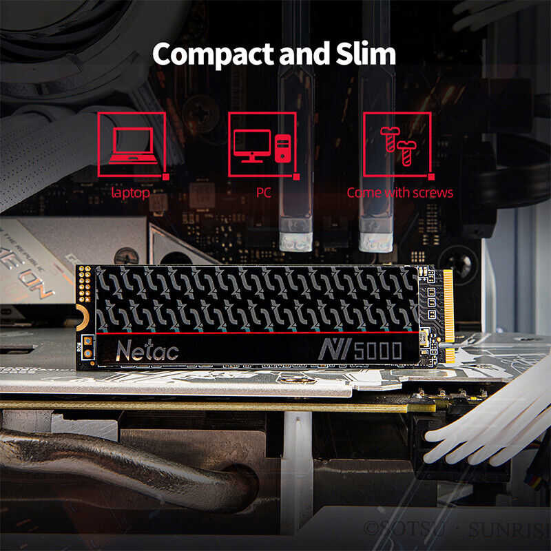 Netac High-Speed M.2 2280 NVMe SSD - 2TB, 1TB, 500GB Options