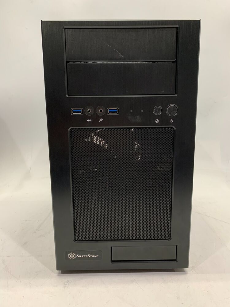 Silverstone TJ08B-E mATX Aluminum Inverse Computer Case with Scratch 5.25 Cover