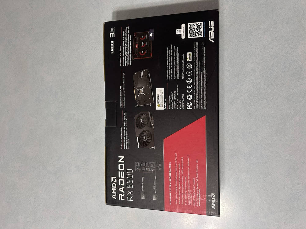 ASUS Dual Radeon RX 6600 8GB GDDR6 Graphics Card - High-Performance Gaming Solution