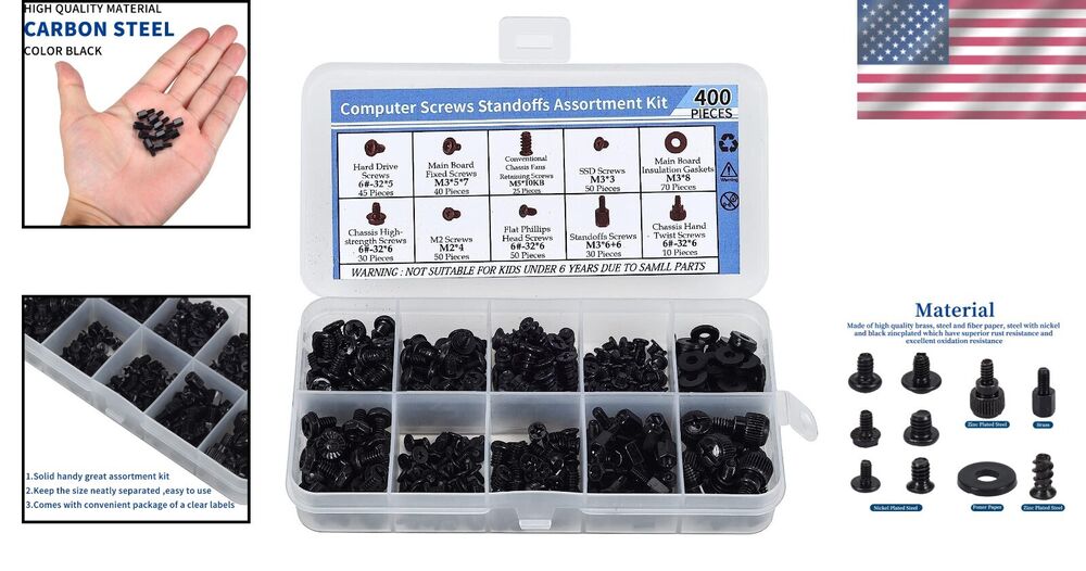 Premium 400-Piece Computer Screw Kit for Comprehensive Repairs