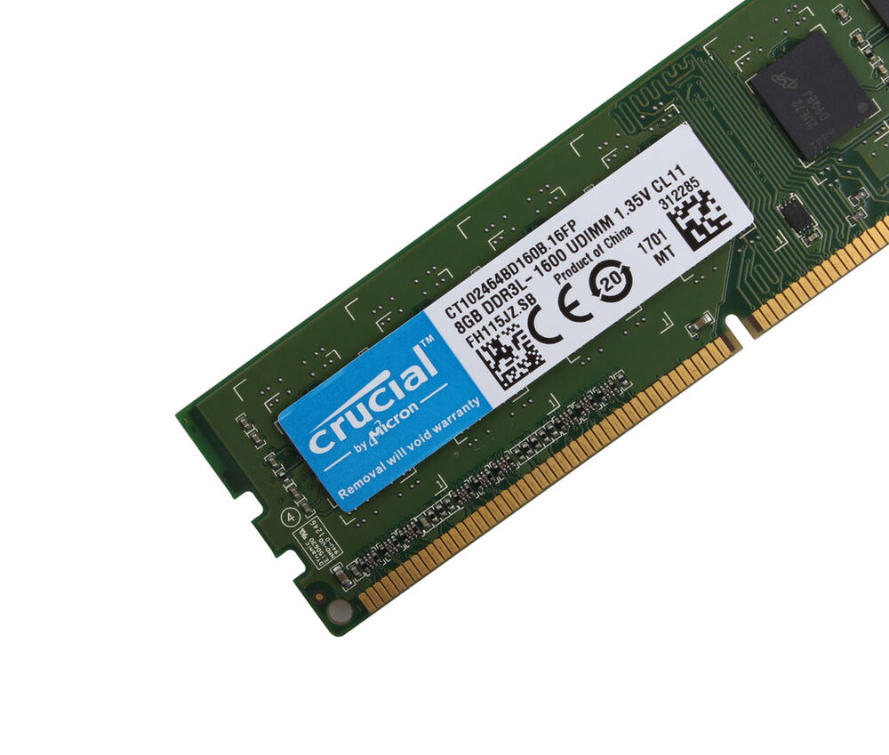 Crucial 32GB (4x8GB) DDR3 1600MHz PC3L 12800U Desktop Memory RAM