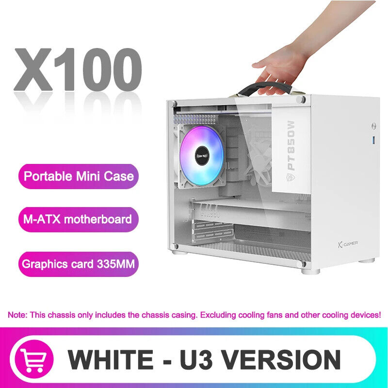 Portable ATX Mini-ITX Computer Case with U3 Type-C Support