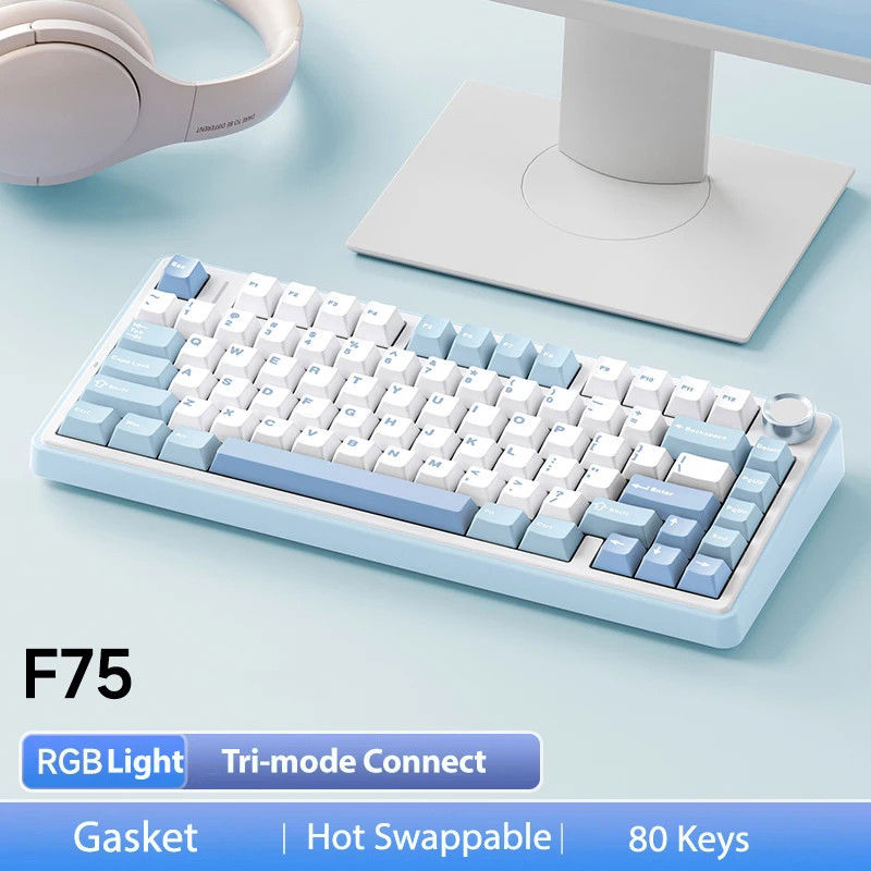 AULA F75 2.4G Wireless/Bluetooth/Wired Gaming Mechanical Keyboard