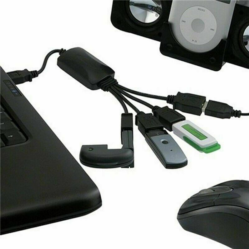 4 Port USB 2.0 High Speed Hub with Octopus Splitter