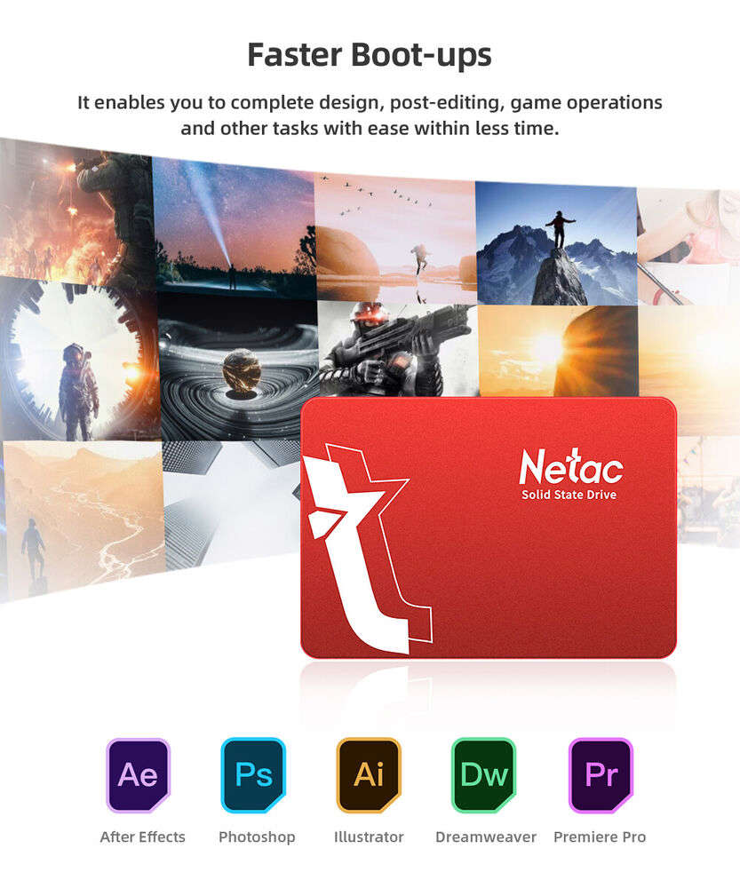 Netac High-Speed 2.5" SATAIII Internal SSD - 120GB/512GB/1TB Options