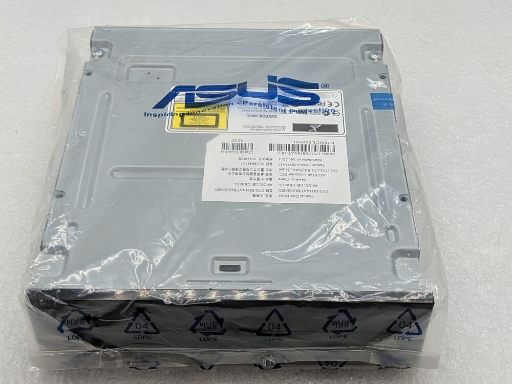 Asustek Computer Inc DVD-E818AAT-18U Optical Drive - High-Speed Reading