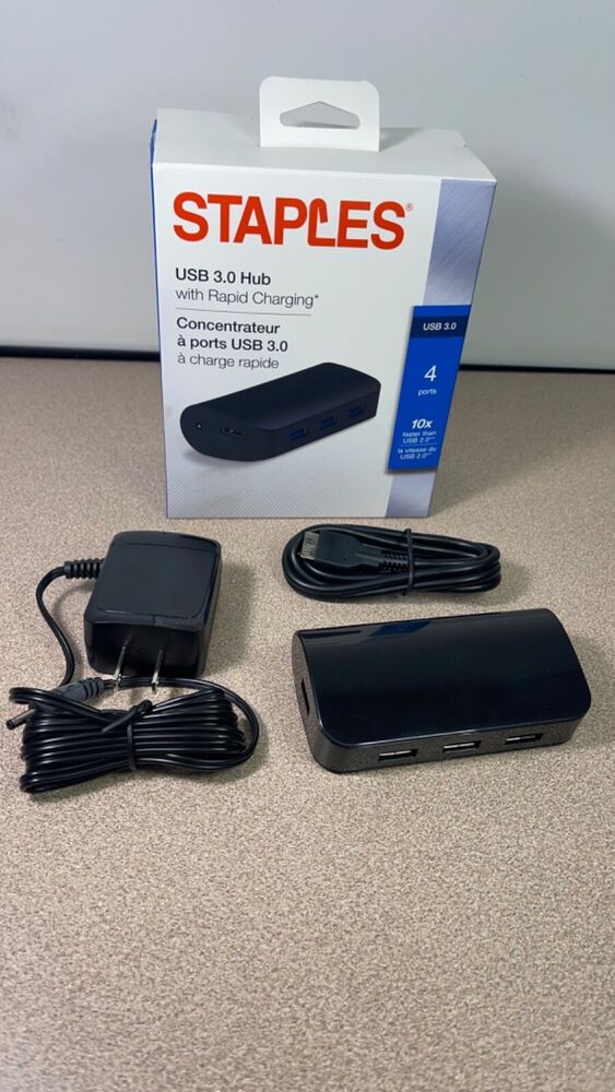 7-Port USB 3.0 Hub - Compact, Portable, Fast Data Transfer for PC and Laptops