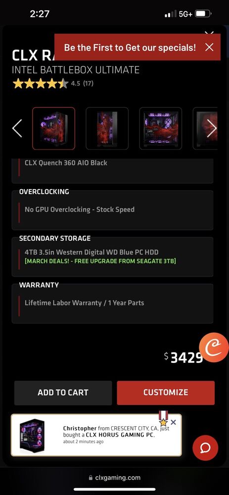Clx Battle Box Gaming Computer - Dominate the Game