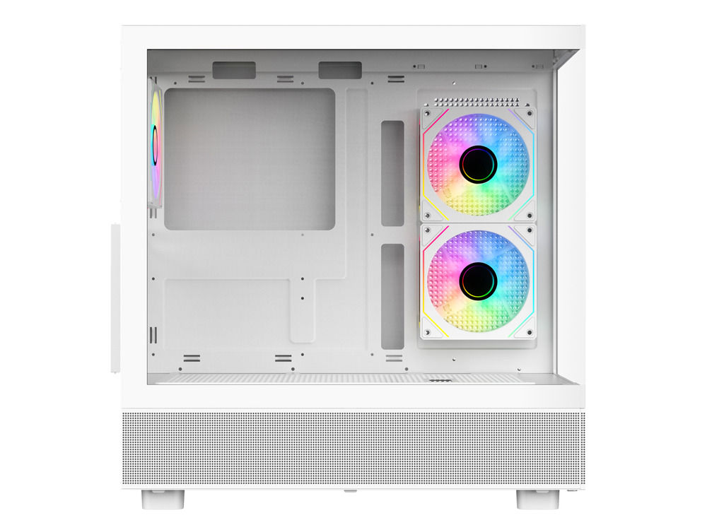 Sama Neview 4361 White Dual Tempered Glass ATX Mid Tower PC Case with USB Type-C