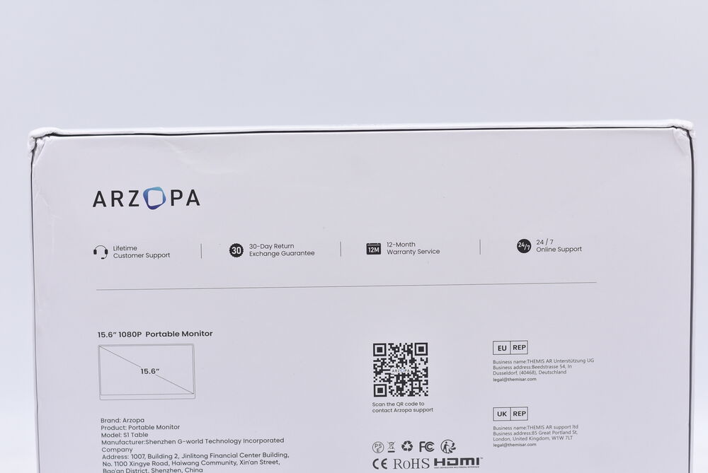 Arzopa 15.6" 1080P Portable Monitor - Laptop Companion