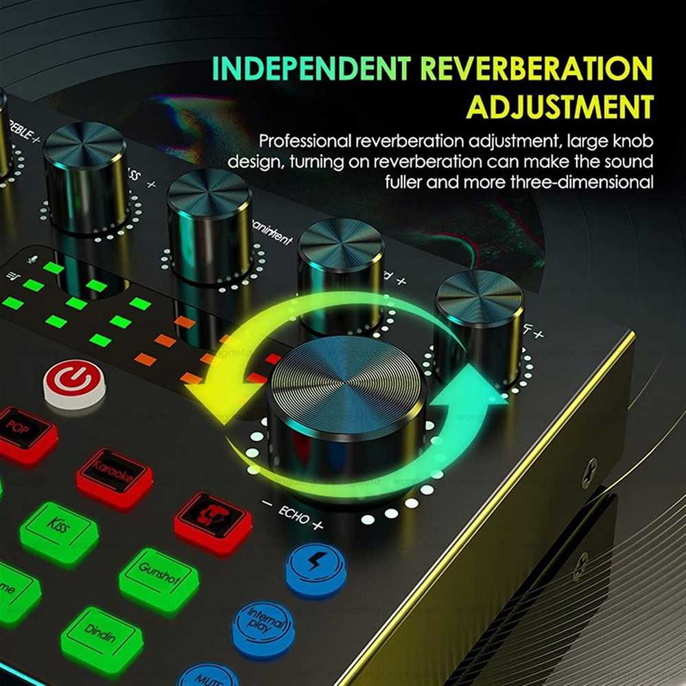 V8S Live External Sound Card with Voice Changer and Multiple Sounds
