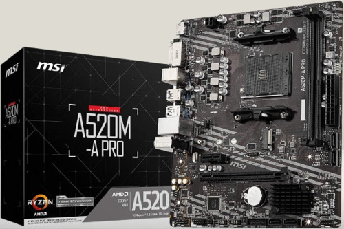 MSI A520M-A PRO AM4 AMD A520 USB3.2 Gen1 Micro-ATX Motherboard - Japan NEW