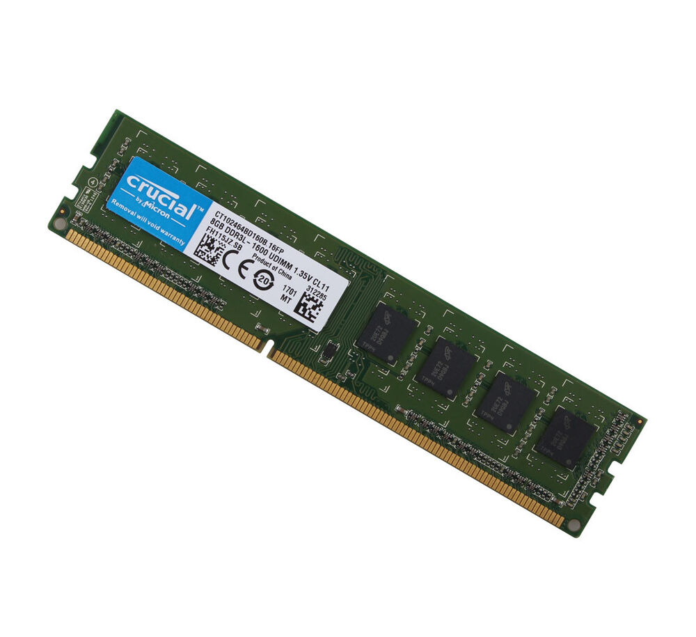 Crucial 32GB (4x8GB) DDR3 1600MHz PC3L 12800U Desktop Memory RAM