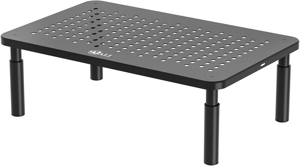 Ergonomic Adjustable Monitor Stand with Storage