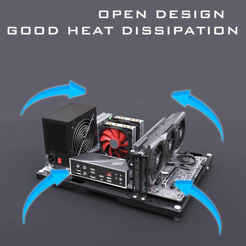 Desktop Open Chassis Case for PC Building and Testing