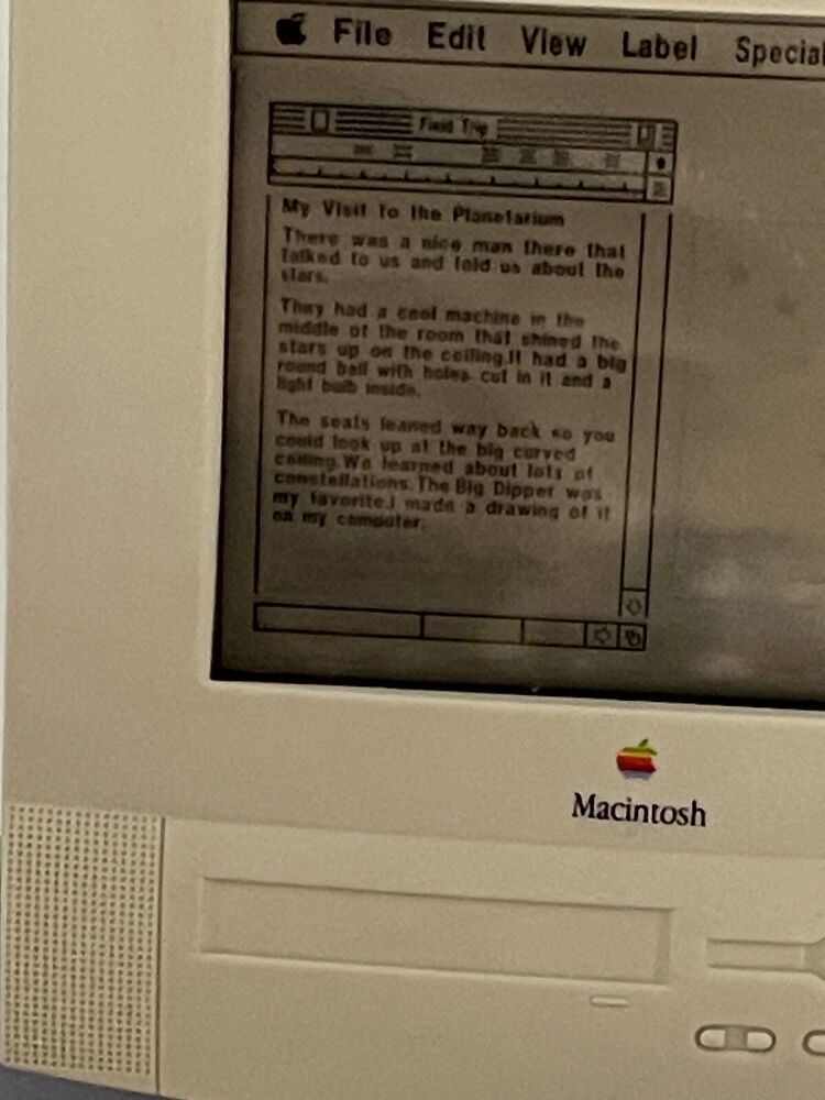 1996 American Girl Mini Macintosh Computer with Desk & Chair Set