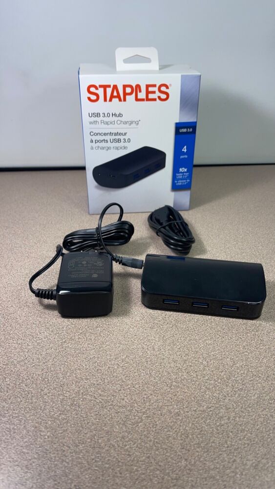 7-Port USB 3.0 Hub - Compact, Portable, Fast Data Transfer for PC and Laptops
