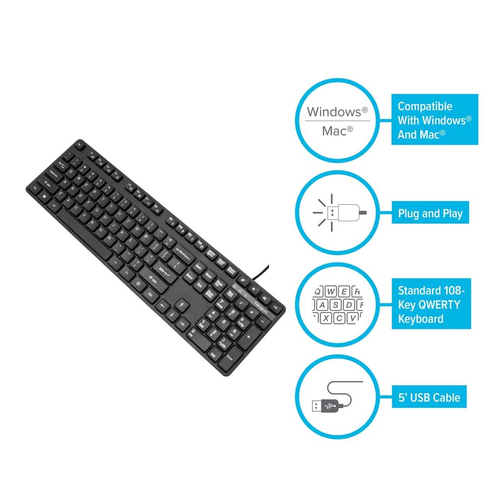 Targus AKB30US Wired Keyboard - Reliable & Durable Input Device