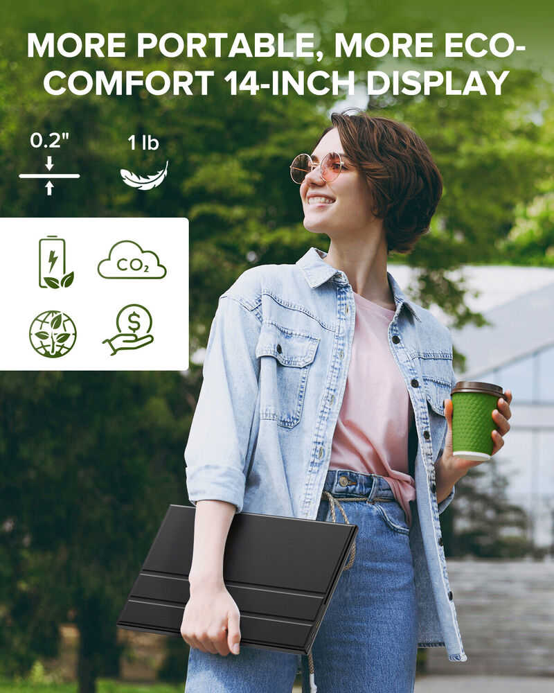 14" 2K Portable Monitor with 3:2 IPS Display and Built-in Speakers