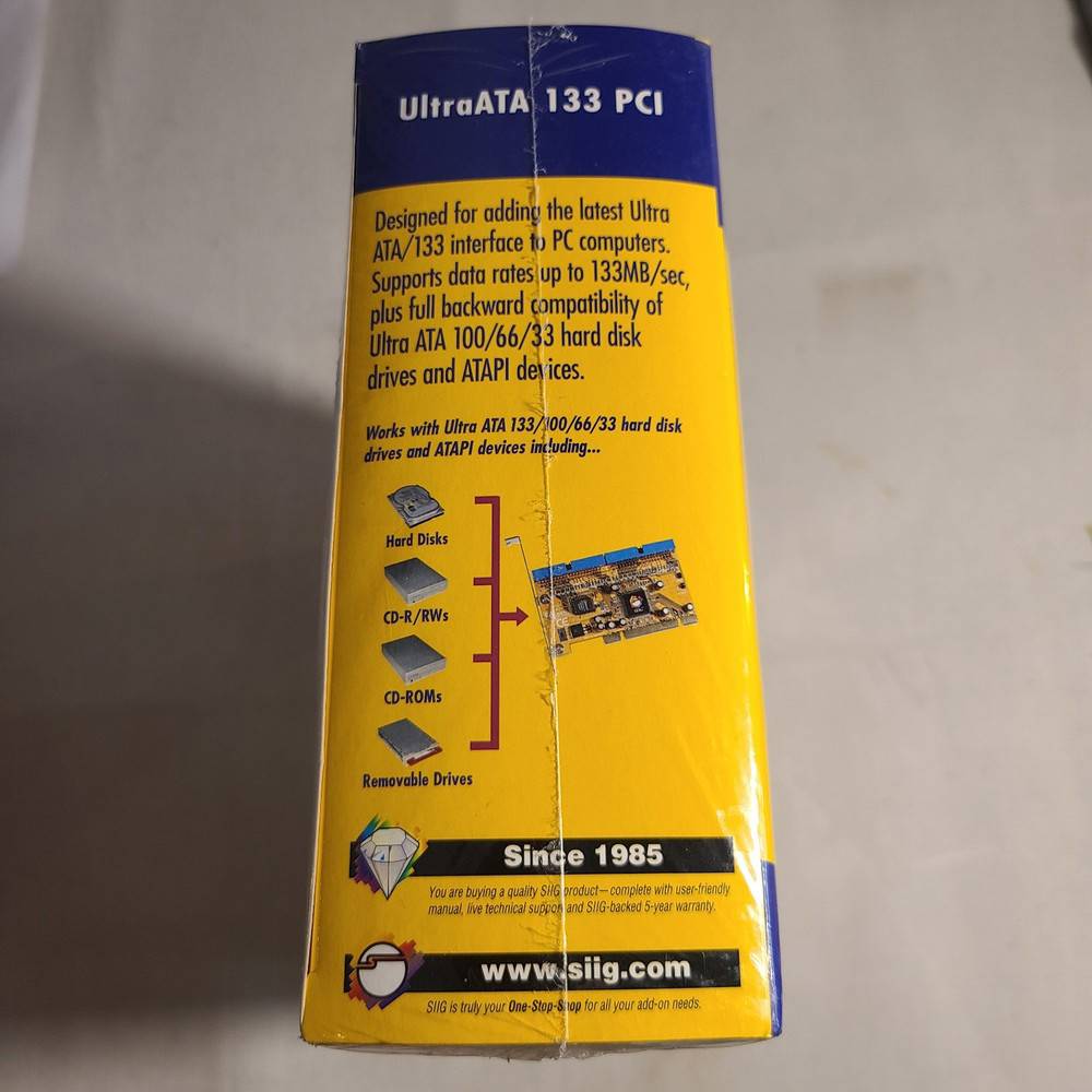 SIIG UltraATA 133 PCI - PC ATA Drive Controller, Brand New & Unopened