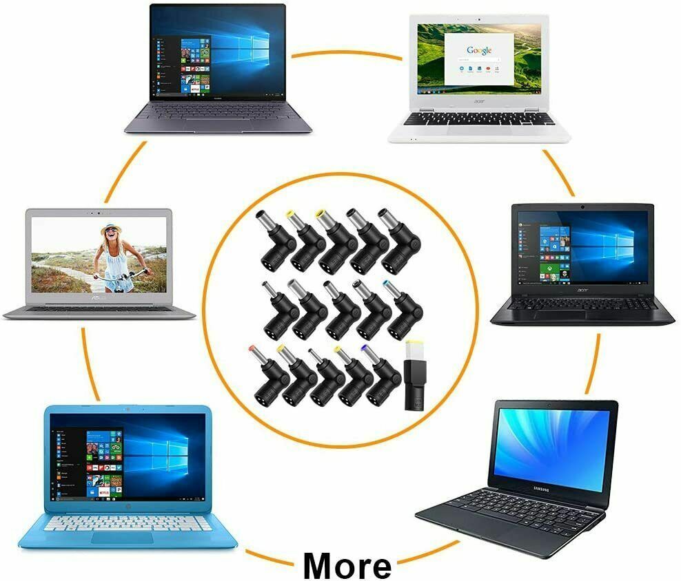 90W 15-20V Universal Laptop Charger with 16 Tips
