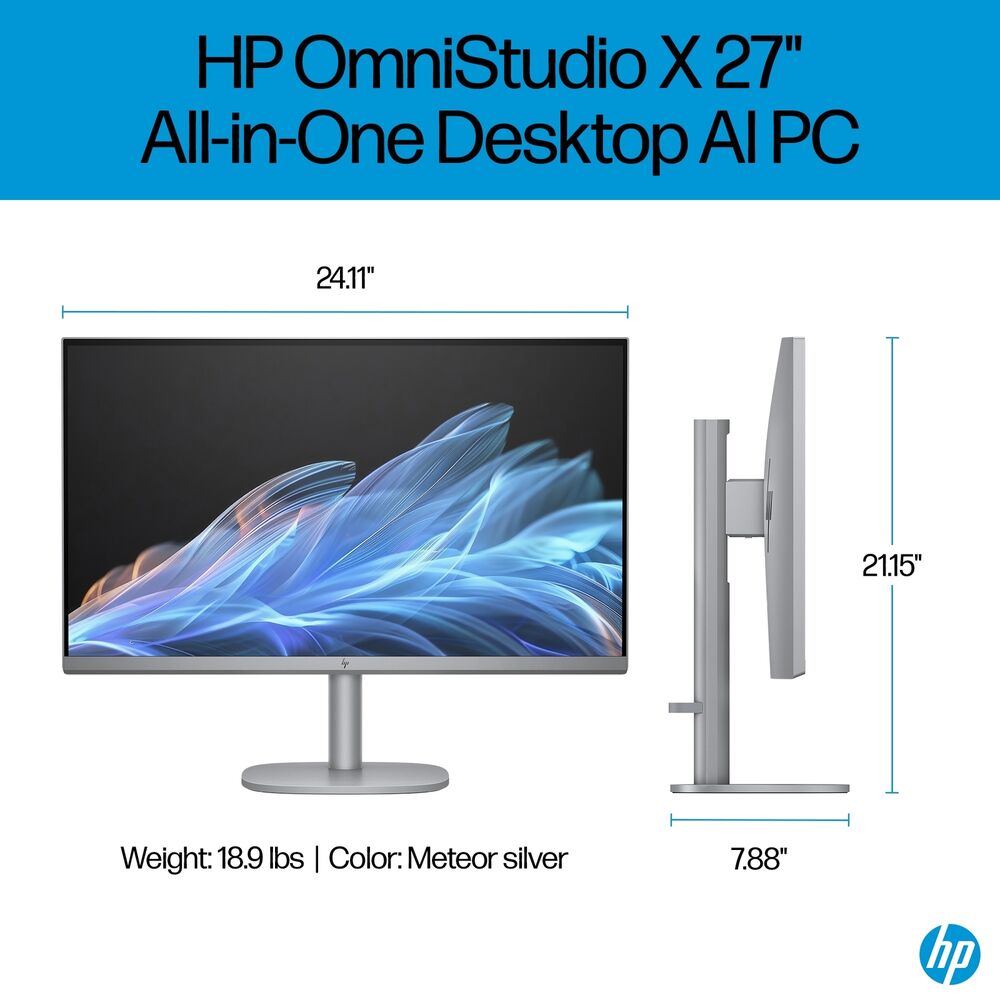 HP OmniStudio X All-in-One Computer 27 FHD Intel Core Ultra 7, 16 GB RAM, 1 TB SSD