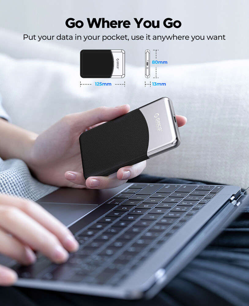 ORICO 128GB Portable SSD, High-Speed USB 3.2 Gen 1 Type-C PSSD