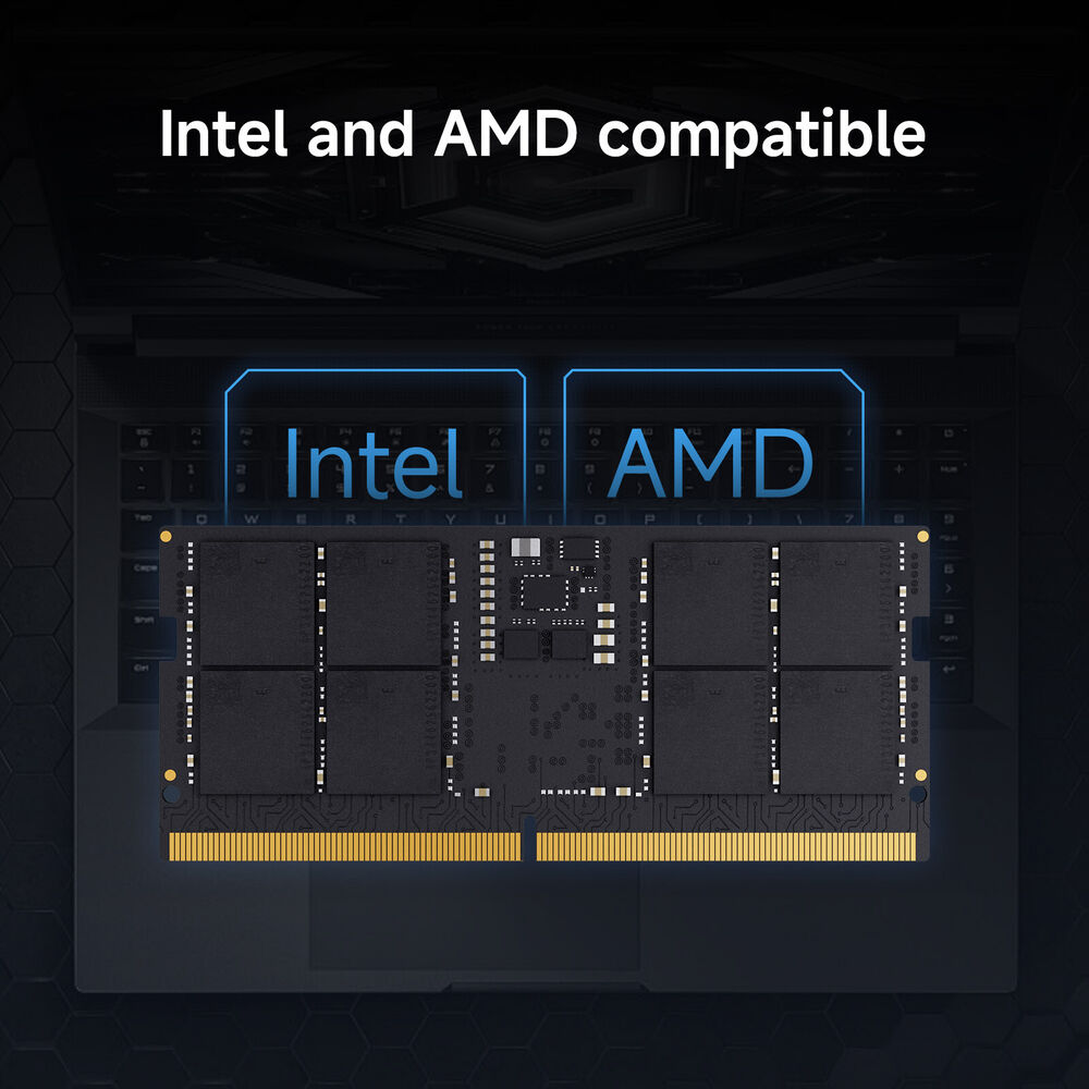 High-Speed DDR5 64GB (32GBx2) & 48GB (24GBx2) SODIMM RAM with Intel XMP