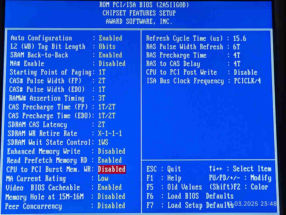 Vintage Gigabyte GA-586STX2 Motherboard with CPU and 128MB RAM