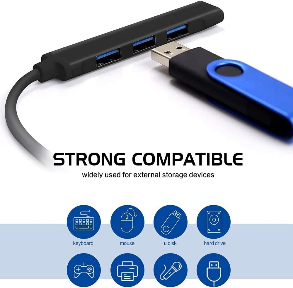 4-Port USB-C Hub Adapter for Multiple Devices