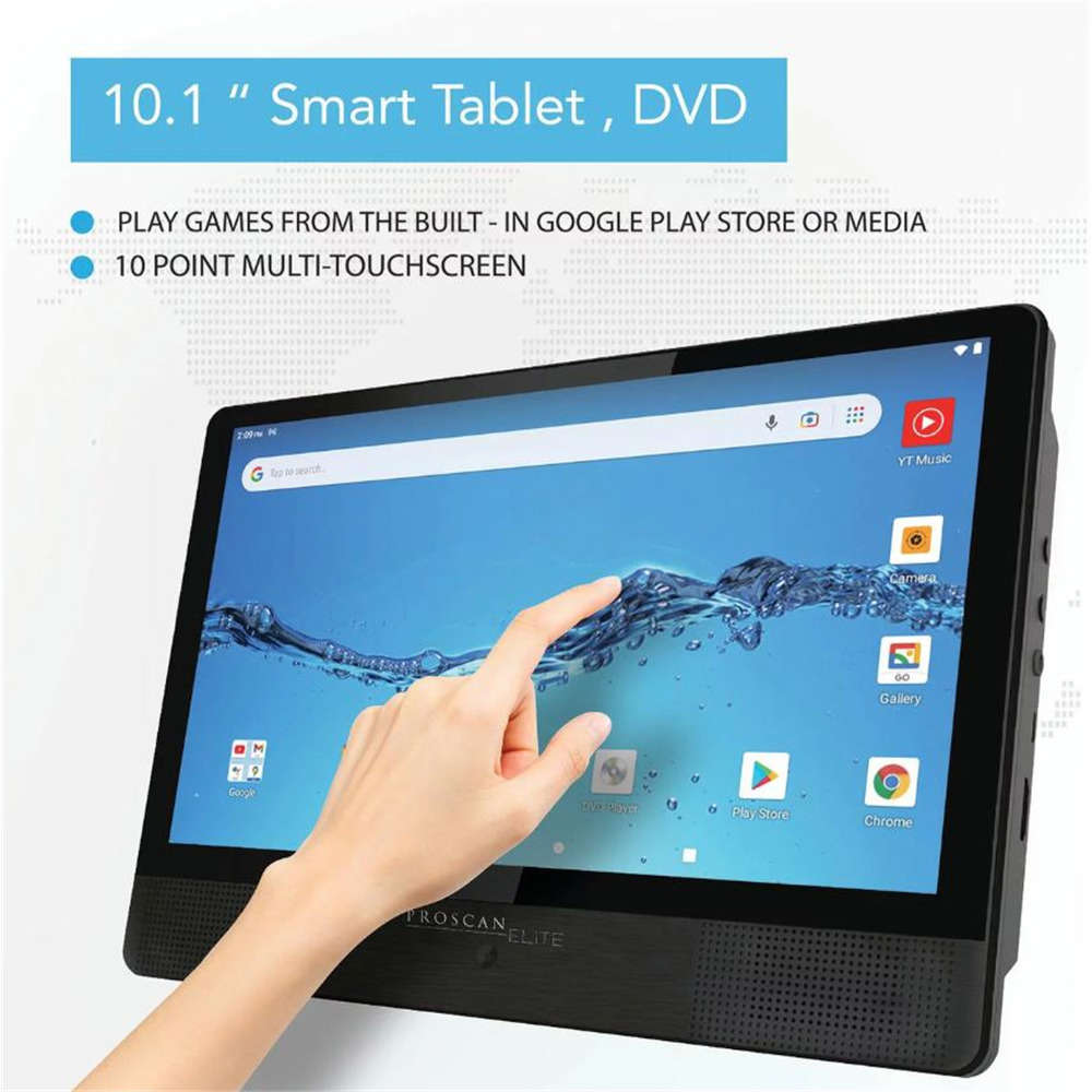 Proscan Elite 10.1" Quad Core Tablet with Portable DVD Player - Android 11