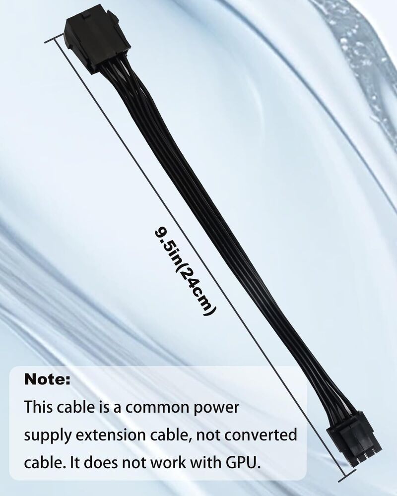 2-Pack CPU 8 Pin Extension Cables for ATX Motherboards