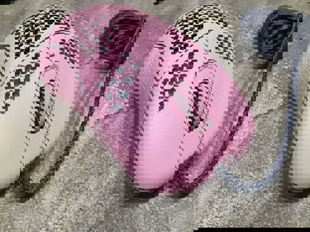 Vintage-Inspired Wired Keyboard and Mouse Set in Pink