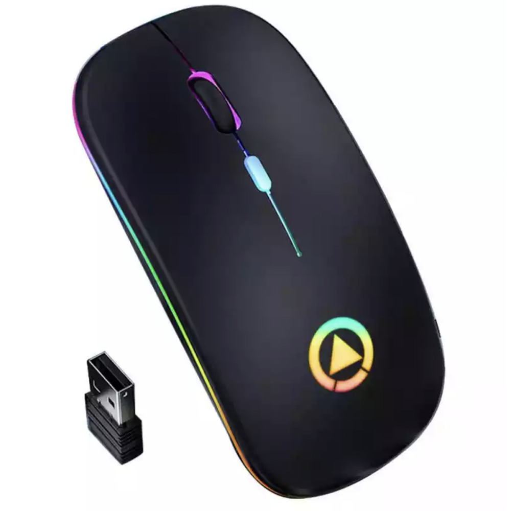 2.4GHz Rechargeable RGB Wireless Optical Mouse for PC and Laptop